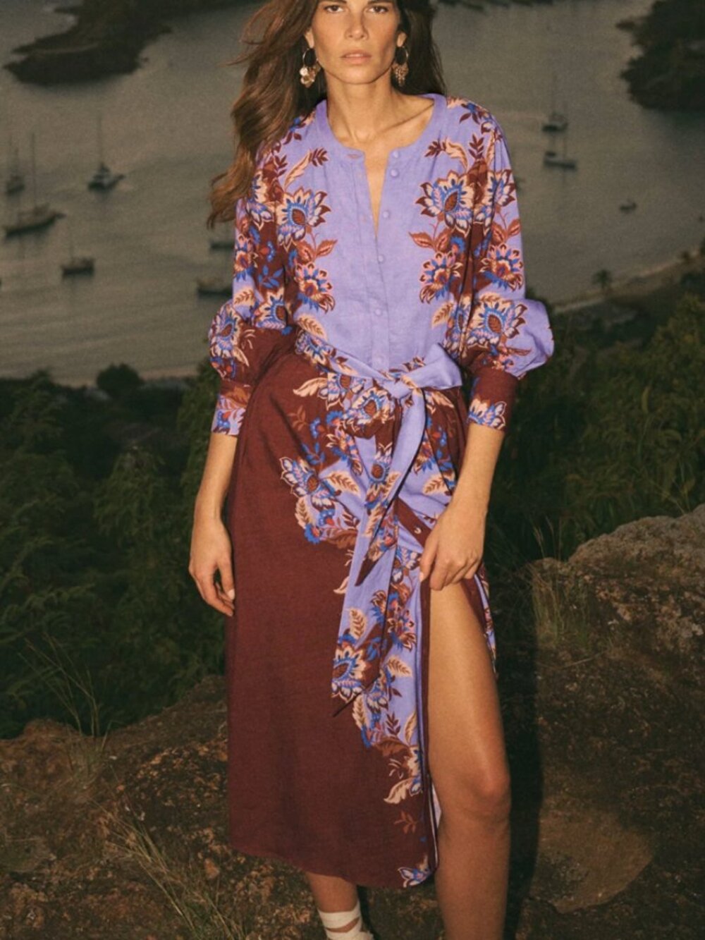 Boden Blouson Sleeve Occasion Dress Multi, Super Bloom size 4